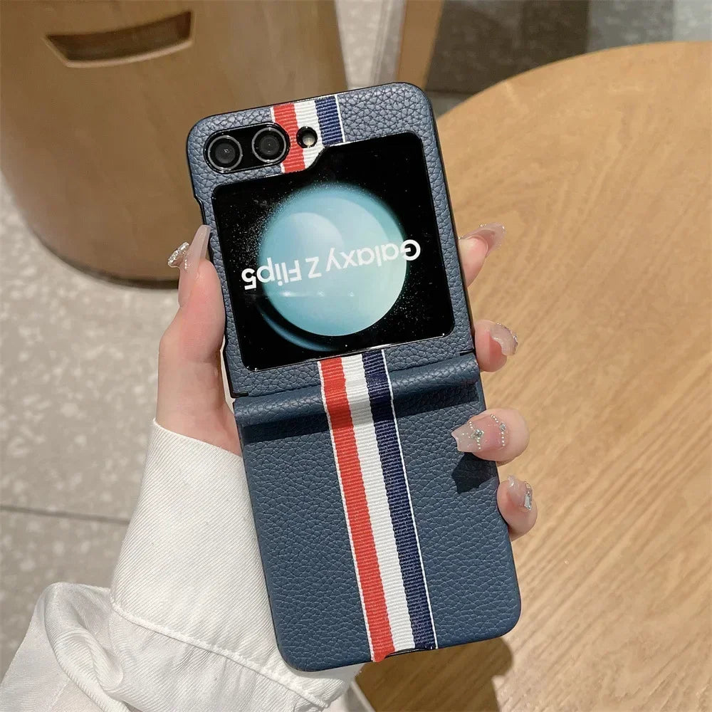 Litchi Leather Case for Samsung Galaxy Z Flip - Premium Mobile Phone Cases from Dressmycell.com - Just $22! Shop now at Dressmycell.com Litchi Leather Case for Samsung Galaxy Z Flip - Premium Mobile Phone Cases from Dressmycell.com - Just $22! Shop now at Dressmycell.com